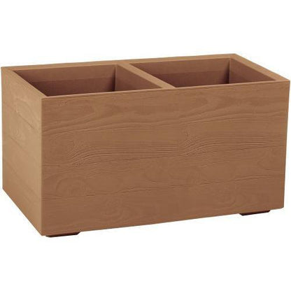 Karo ECO Wood Planter Oblong 80cm Natural Wood Effect - Pretty Pots