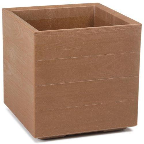 Karo ECO Wood Planter Square 40cm Natural Wood Effect - Pretty Pots