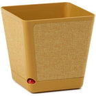 Kora Planter Square Textile with Water Indicator 18cm Mustard