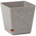 Kora Planter Square Textile with Water Indicator 18cm Taupe