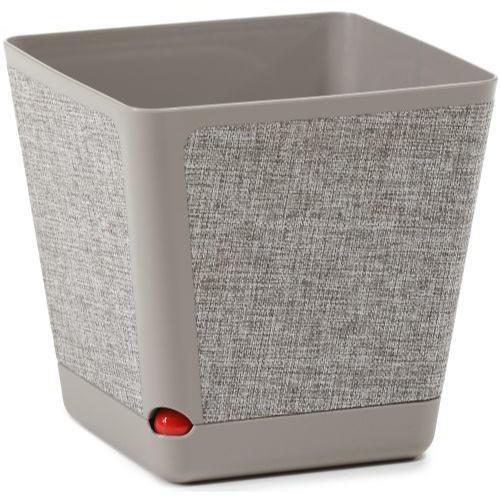 Kora Planter Square Textile with Water Indicator 18cm Taupe - Pretty Pots