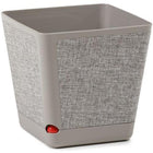 Kora Planter Square Textile with Water Indicator 24cm Taupe