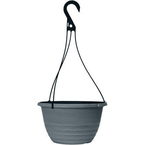 Mariella Hanging Basket 12" Washed Lead Blue - Pretty Pots