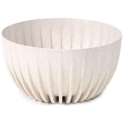 Mira ECO Wood Bowl 24cm White (Speckled) - Pretty Pots