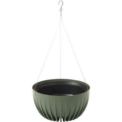 Mira ECO Wood Hanging Bowl 30cm Forest Green - Pretty Pots