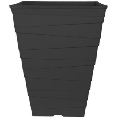 Miranda Planter Tall Square 33cm Black - Pretty Pots