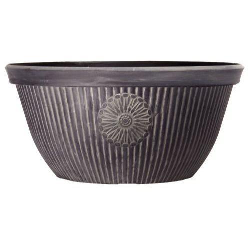 Premium Planter Somerville Bowl 14" Chocolate Slate - Pretty Pots