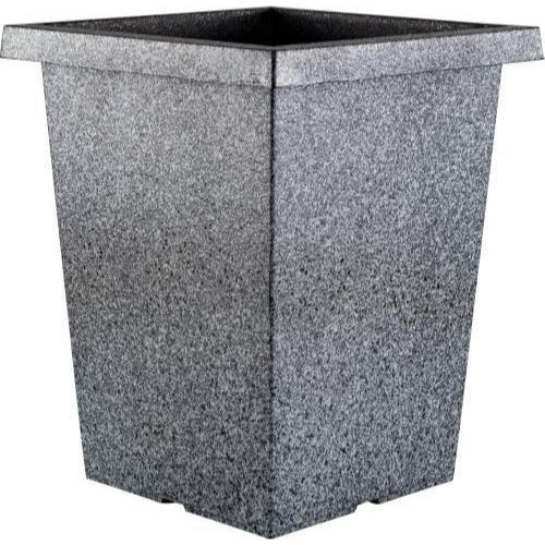 Tall Square Planter 11" Stone Effect - Pretty Pots