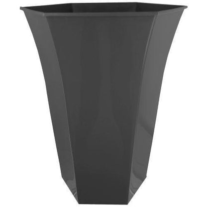 Verona Planter Hexagonal 30cm Black - Pretty Pots