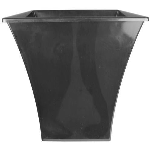 Verona Planter Square 25cm Black - Pretty Pots