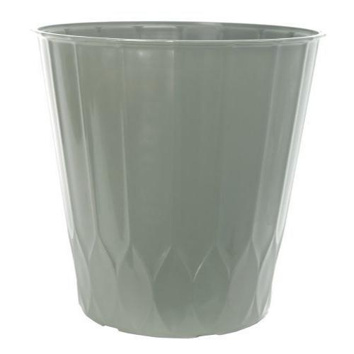 Wilson Planter Flow Material Tall 14" Polished Smokey Grey - Pretty Pots