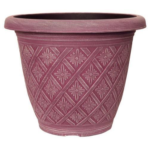 Woven Blossom Planter 13" Pastel Festival Fuchsia - Pretty Pots