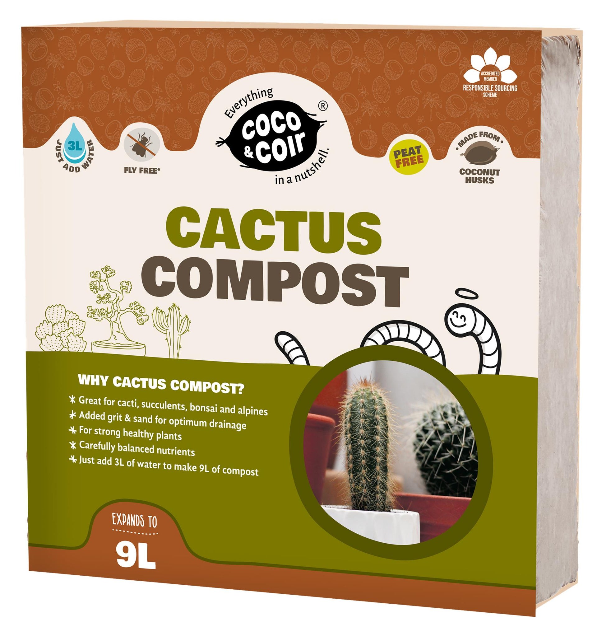 Coco & Coir Cactus Compost – 9L – Pretty Pots