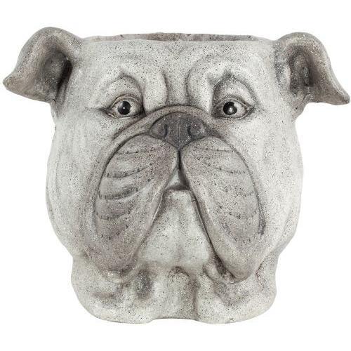 Decorative Concrete Planter Dog Head